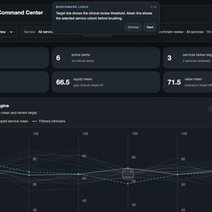 Clinical Benchmarking command center